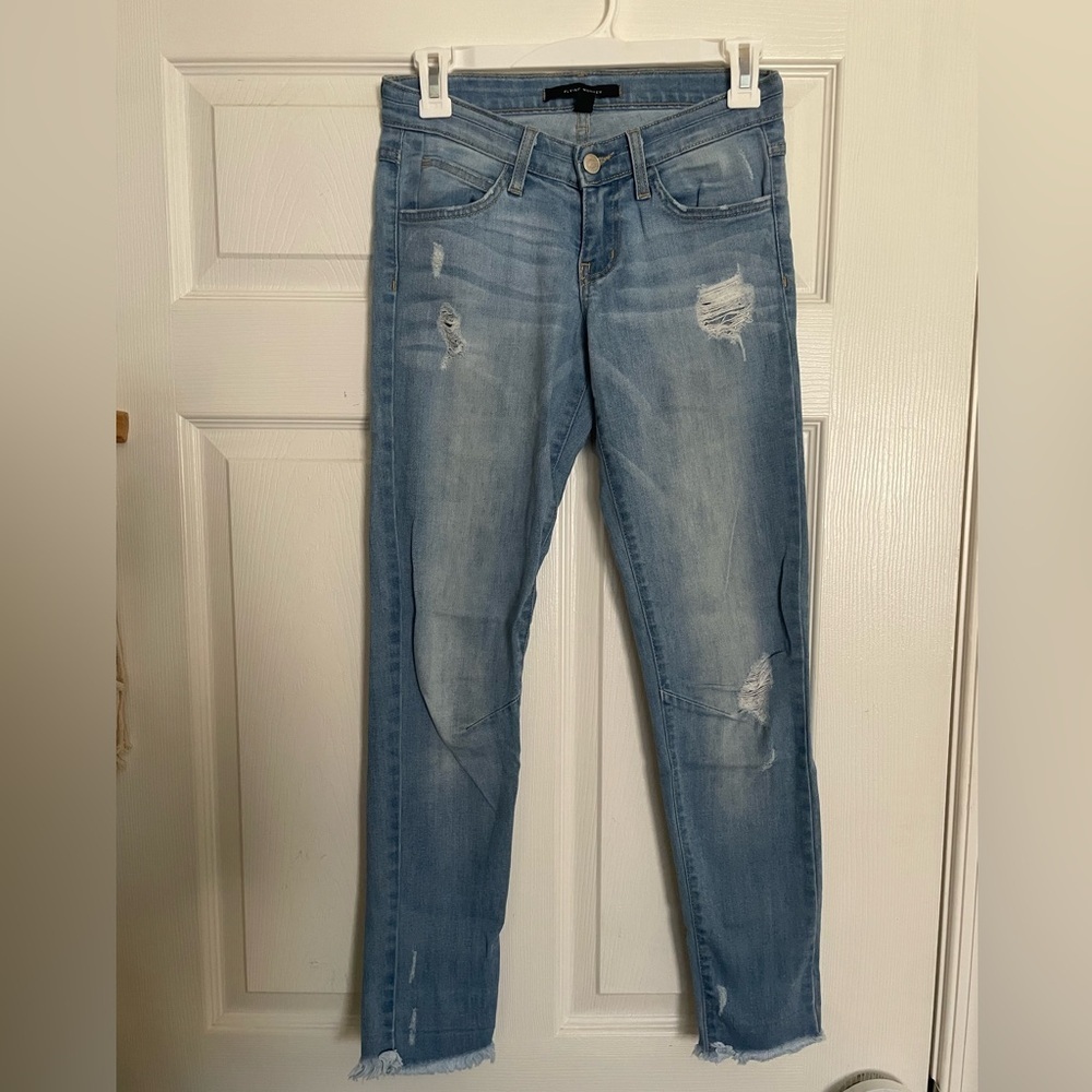 Flying Monkey Light Blue Distressed Skinny Leg Jeans size 24